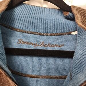 Tommy Bahama Men's 1/2 Zip Sweater Brown 2XL Reversible
